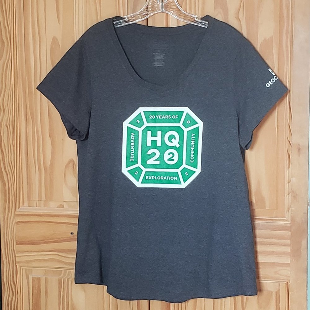 Geocaching.com HQ 20th Anniversary Event T-shirt NWOT